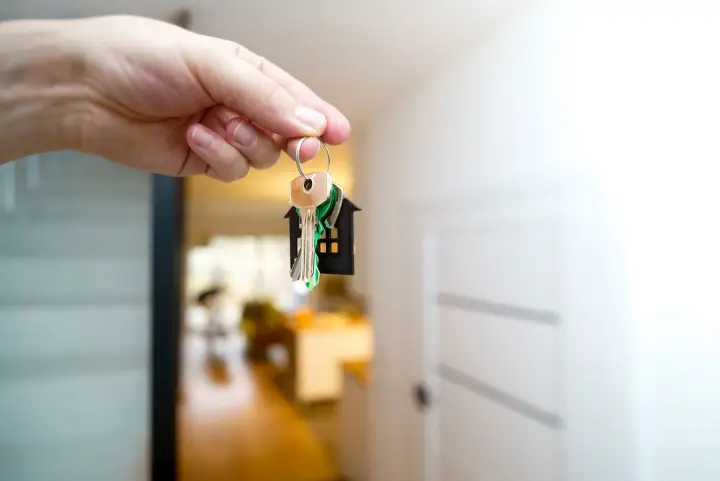 Keys being handed over for a new home